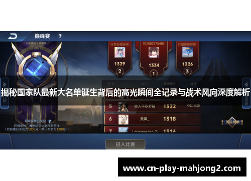 揭秘国家队最新大名单诞生背后的高光瞬间全记录与战术风向深度解析
