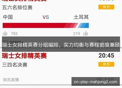 瑞士女排精英赛分组编排，实力均衡与赛程密度兼顾